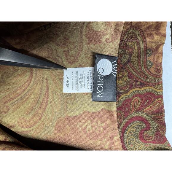 Vintage Y2K Paisley Two Piece Set Button Front Jacket And Midi Skirt Size Large - Picture 15 of 15